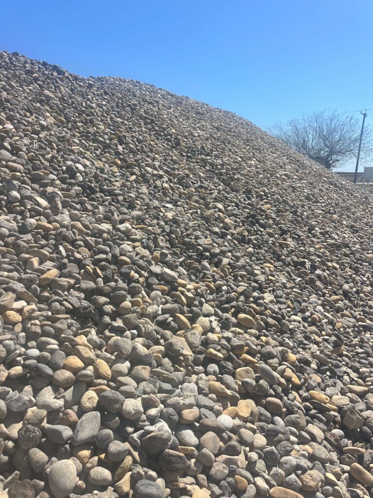 Stockpile of 2x4” Bullrock