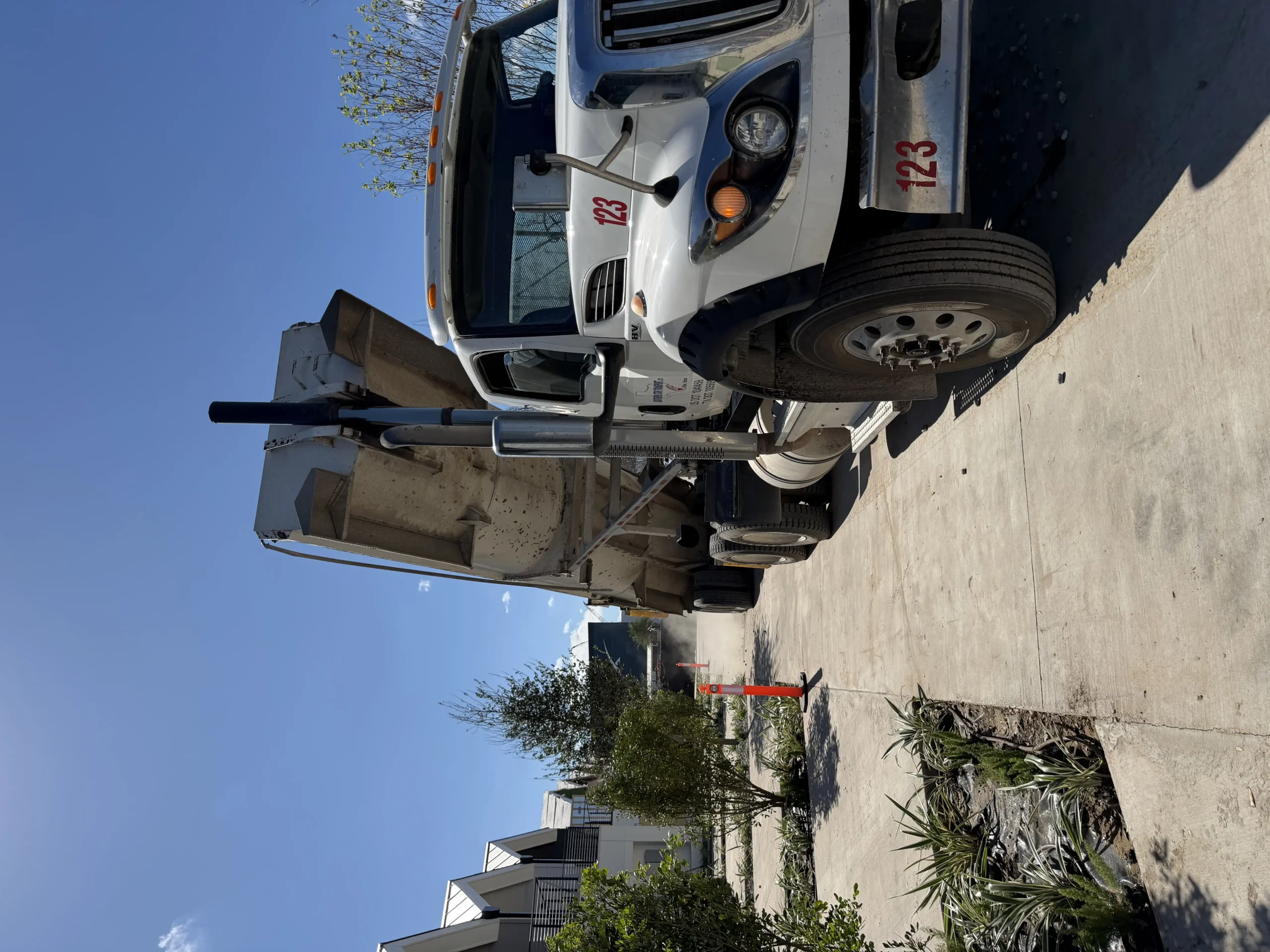 Landscaping project in Brownsville, Tx. Gravel is used to help around the plants and trees.