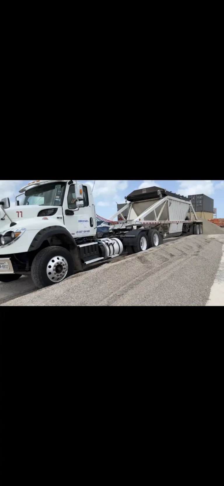 Load of Pea Gravel. Pea gravel can be used around tanks that are installed underground as a protective layer.
