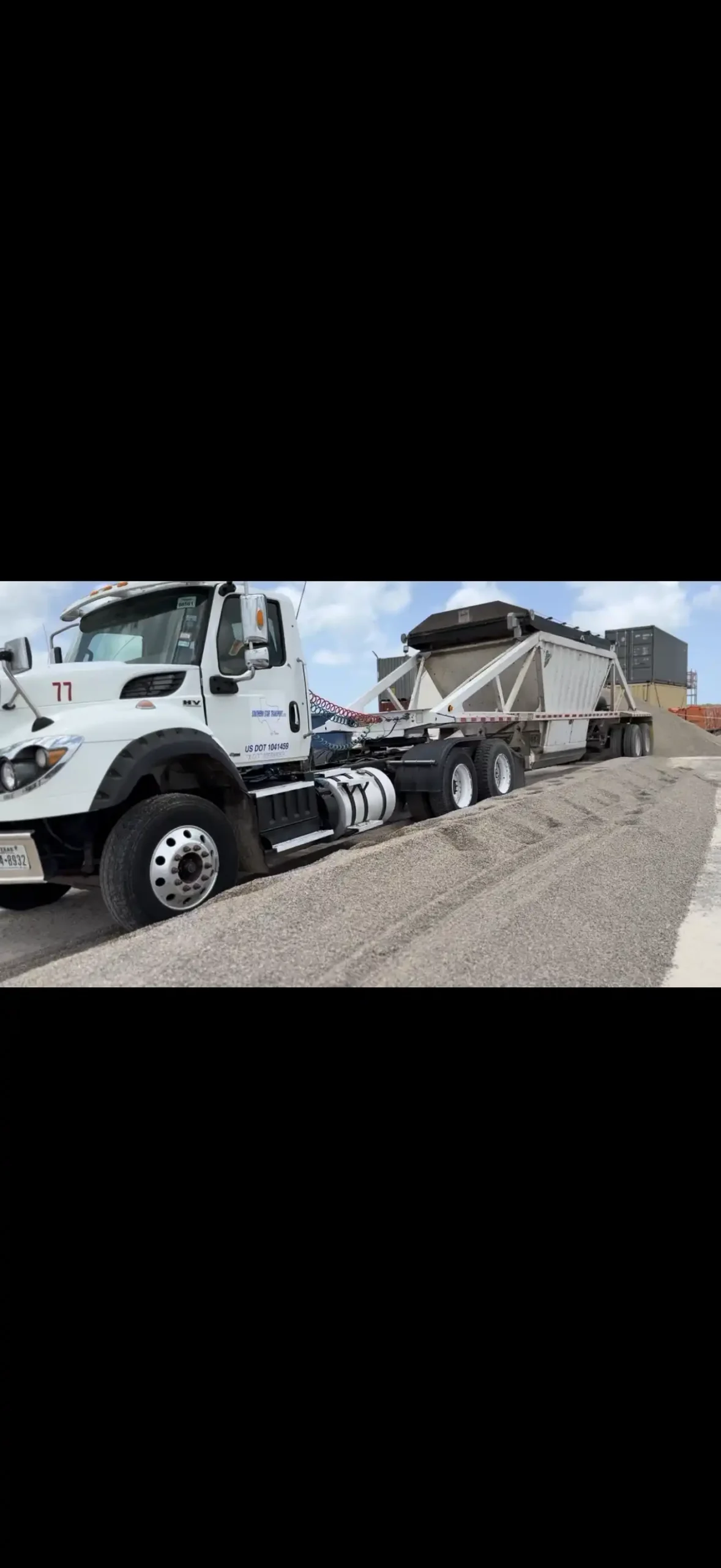 Load of Pea Gravel. Pea gravel can be used around tanks that are installed underground as a protective layer.